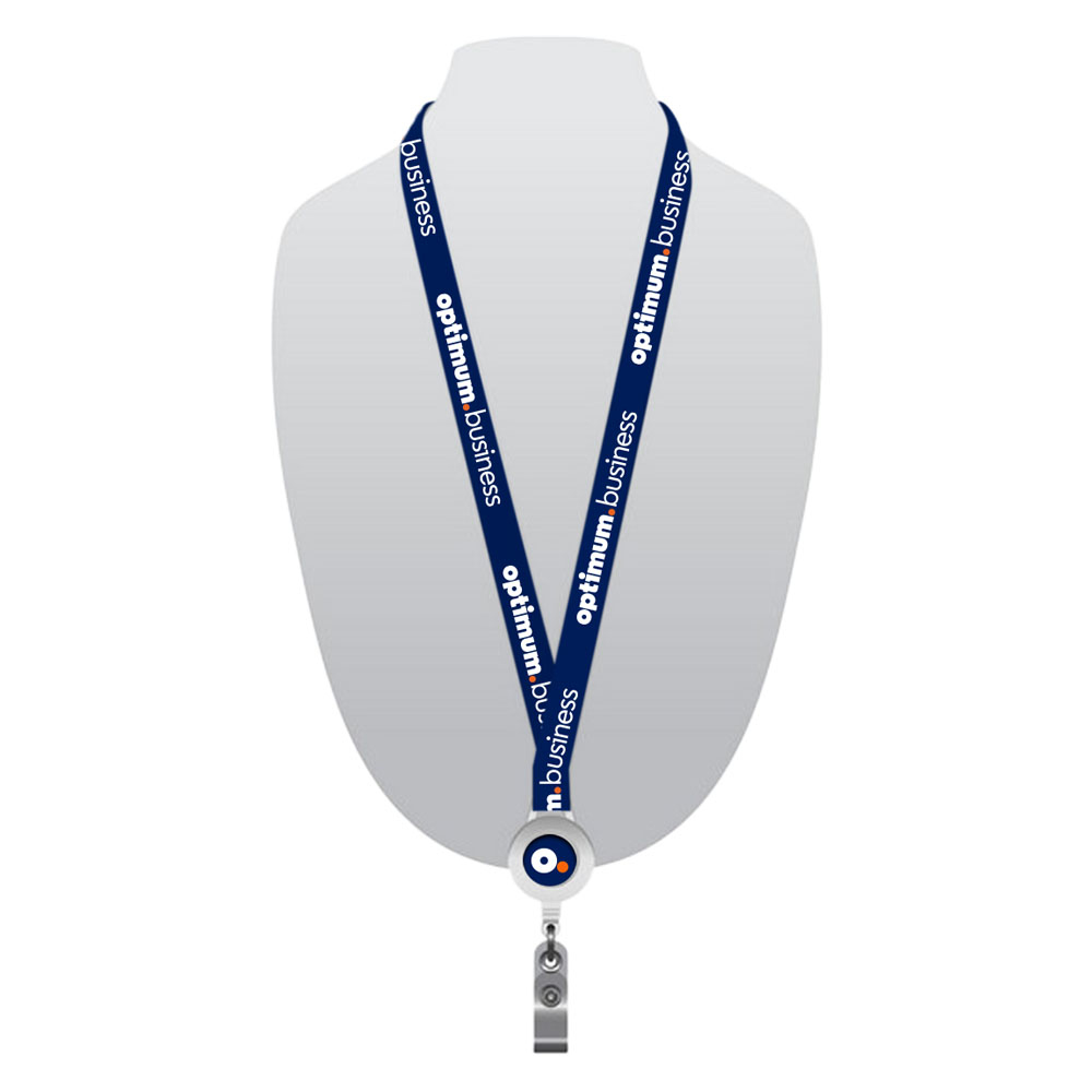 OB LANYARD WITH SEWN IN BADGE REEL